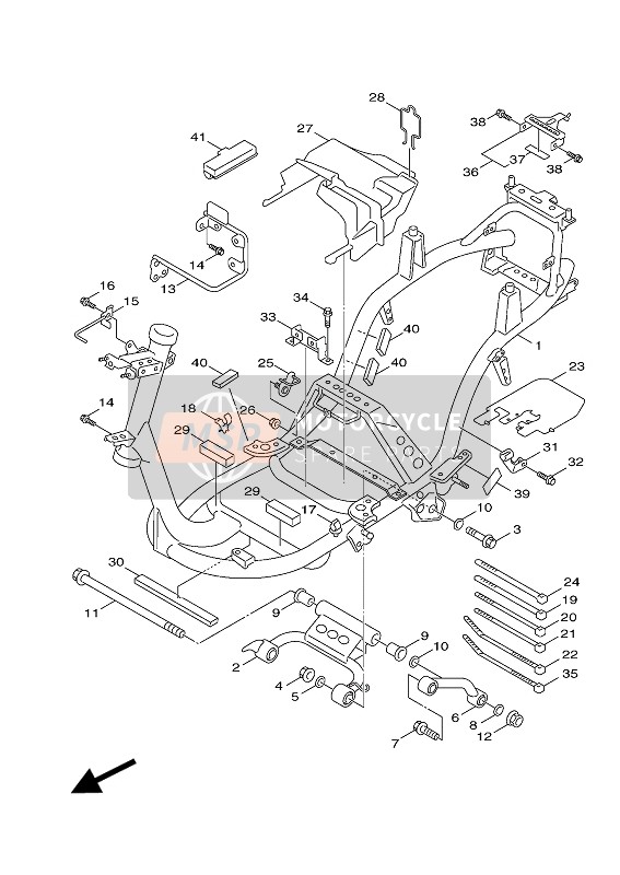 1P5F13740100, Holder, Fuel Pipe, Yamaha, 0